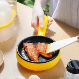 Non-Stick Electric Egg and Steak Cooker with Automatic Power Off for Home Breakfast Comes with Wooden Shovel