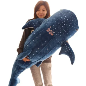 Cartoon Blue Shark Stuffed Plush Toys Big Fish Whale Baby Soft Animal Pillow Dolls Children Birthday Gifts 1