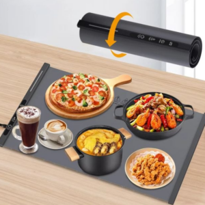 Electric Heating Food Warmer Foldable Dining Table Food Warming Plate Fast Heating Silicone Tray For Milk Coffee Food Heater Mat