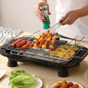 Household Smokeless Grill Multifunction Electric Griddle Baking Pan Indoor BBQ Grilling Machine With Temperature Control