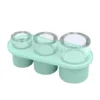 Lce Cube Tray for Tumbler Cups Reusable Cylinder Silicone Ice Cube Molds with Lid for Drink Juice Coffee