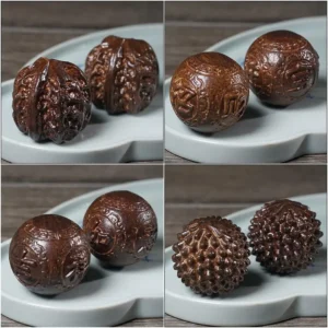 Handheld Ball Relief Walnut Handheld Ball Massage Exercise Healthcare Plaything Hand-Worn Ball