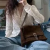 Matte Leather Large Capacity Handbag Female Underarm Shoulder Bag Fashion Messenger Crossbody Bags for Women Luxury Design Totes