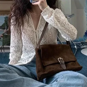 Matte Leather Large Capacity Handbag Female Underarm Shoulder Bag Fashion Messenger Crossbody Bags for Women Luxury Design Totes