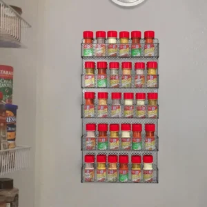 Rack Organizer SpaceSaving WallMount 5Tier Wire Shelves for Pantry or Cabinets Kitchen Organization and Storage by HomeComplete