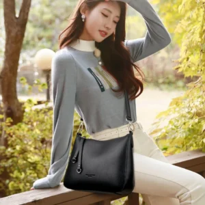 Genuine Brand Women's Soft Leather Shoulder Bags Luxury Designer Crossbody Bags Ladies Casual Tote Bag Messenger