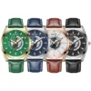 Luxury Mens Watches New Fashion Creative Earth Quartz Wristwatch Leather Sport Watch for Men Clock Relogio Masculino