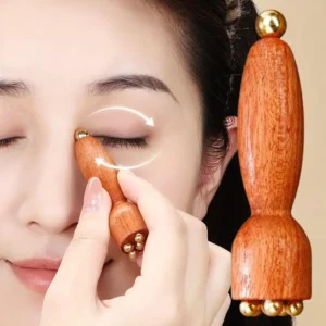 Seedpod Brass & Rosewood Facial Gua Sha Tool Eye Relaxation Spot Meridians Acupoint Massage Handheld
