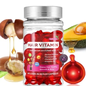 Agam Vitamin Hair Oil Capsules Nourishing Essence for Split Ends & Hair Softening Deep Nutrition & Split End Repair Treatment