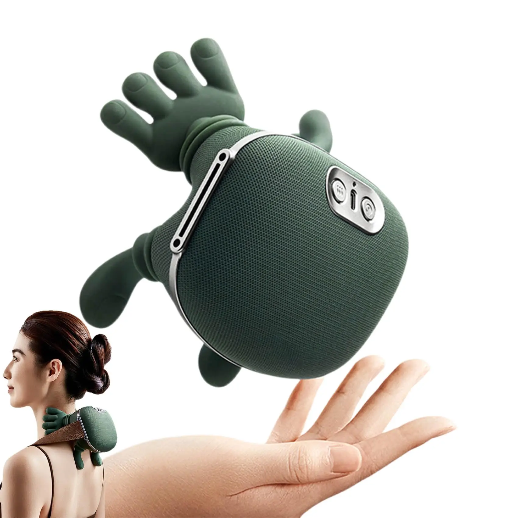 Neck Massager Portable Shiatsu Shoulder Massager Electric Deep Tissue Massage, Simulated Human Hand Design Muscle Relax