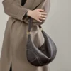 Luxury Genuine Leather Dumpling Bag Minimalist Women’s Crossbody & Shoulder Fashion Handbag Elegant Women’s Genuine Leather