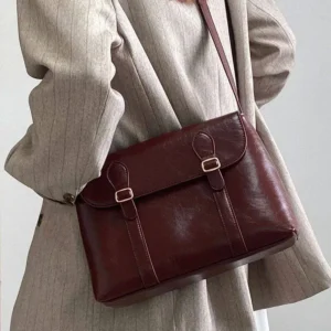Women's Shoulder Bag Large Capacity Ladies Tote Purse Handbags Pu Leather Female Messenger Bags College Girls Book Bag