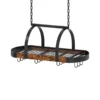 Pot Hanger for Kitchen, Ceiling Mounted Pot Holder, Cookware Organizer with 12 SShaped Hooks, for Pot, Pan Storage