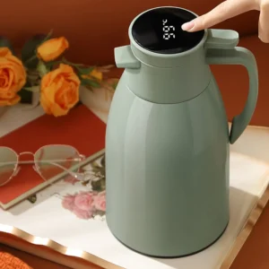 Kitchen Thermal Kettle Household Digital Display Coffee Thermos Glass Liner Vacuum Flasks Large Capacity Water Bottle
