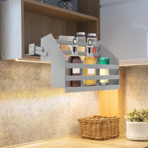 2-Tier Pull Down Cabinet Organizer  Load Capacity, Under Sink Storage Rack for Kitchen Sink Cabinet Bathroom