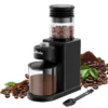 Electric Conical Burr Coffee Grinder Gears Coffee Bean Grinding Machine for Espresso French Press Easy to Clean with Brush