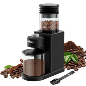 Electric Conical Burr Coffee Grinder Gears Coffee Bean Grinding Machine for Espresso French Press Easy to Clean with Brush