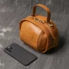 Women's Crossbody Bag Top Layer Cowhide Exquisite Handbag Daily Travel Mobile Phone Bag Bowling bag