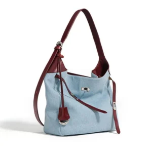 Fashion Denim Tote Bag for Women Spacious Shoulder Hobo Handbag Stylish Women’s Denim Handbag