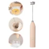 Electric milk frother, handheld milk coffee machine, 3-speed wireless egg beater, kitchen mixer, multifunctional food mixer