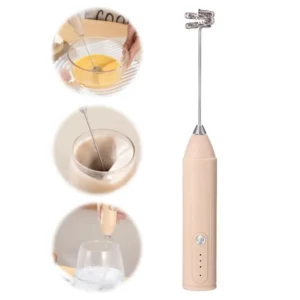 Electric milk frother, handheld milk coffee machine, 3-speed wireless egg beater, kitchen mixer, multifunctional food mixer