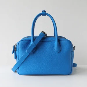 Women’s Multi-Compartment Leather Handbag Classic Bowling Style Shoulder Bag Elegant Multi-Pocket Handbag for Women