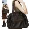 Women’s Tote Bag Soft PU Leather Multi-Pocket Large Capacity Shoulder Crossbody Bag Large Capacity Multi-Pocket Tote