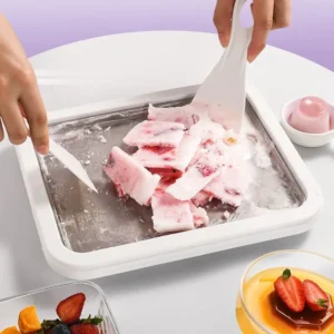 Household Small Stainless Steel Ice Stir Fry Machine - Spot Summer Yogurt Maker Children Homemade Yogurt Pudding Stir Fry Plate