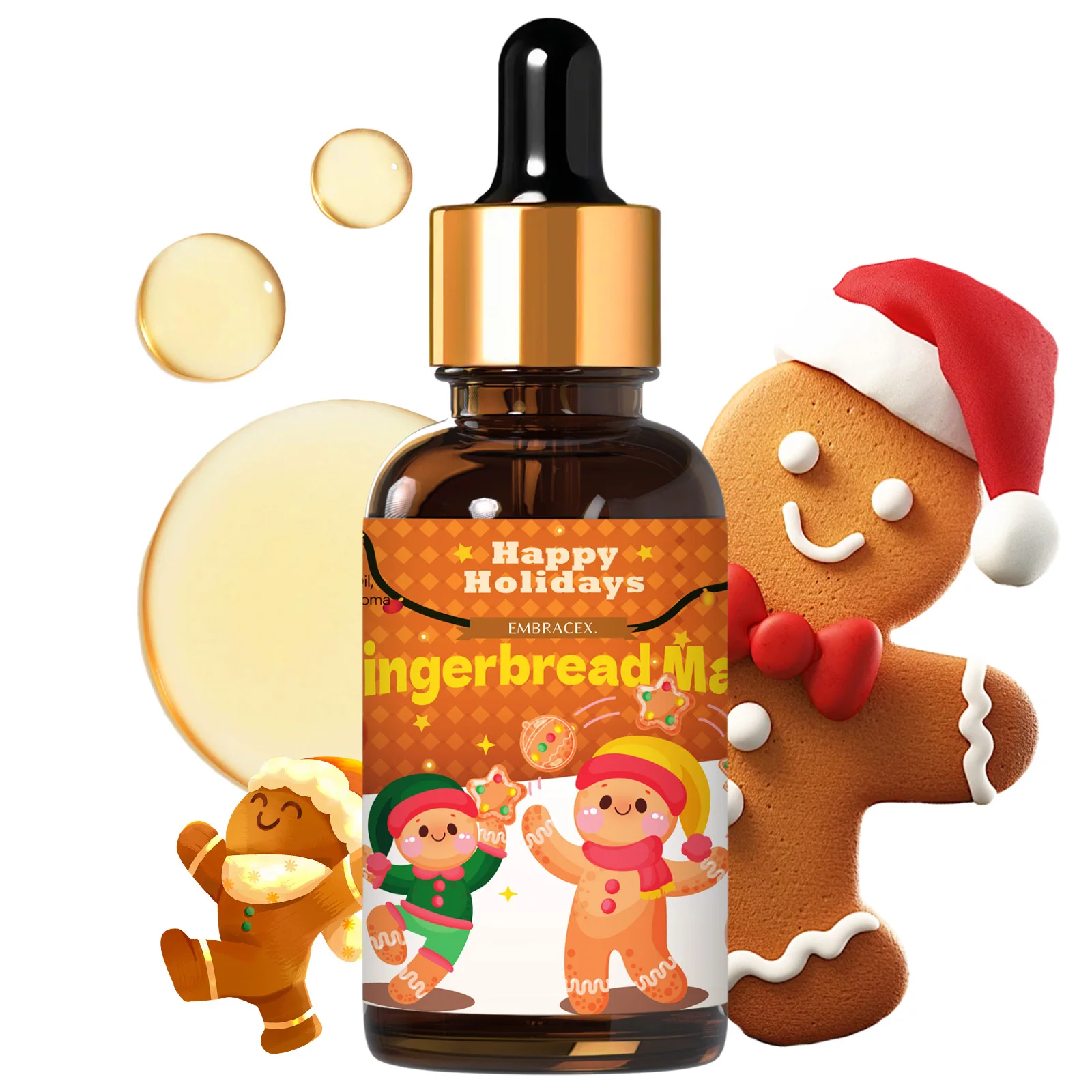 Gingerbread Man Essential Oil Long Lasting Fragrance for Aromatherapy Skin Care Massage Oil Christmas Gifts For Friends