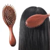 Sandalwood Comb Professional Healthy Paddle Cushion Hair Loss Massage Brush Hairbrush Comb Scalp Hair Care Healthy