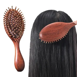 Sandalwood Comb Professional Healthy Paddle Cushion Hair Loss Massage Brush Hairbrush Comb Scalp Hair Care Healthy