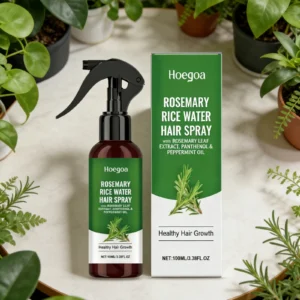 Hoegoa Rosemary Rice Water Hair Spray Deeply Nourish Repair Damaged Hair Reduce Split Ends Mild Moisturing Hair Care Spray