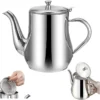 Stainless Steel Strainer Oiler Household Leak-Proof Pot Pour Oil Bottle Kitchen Supplies Practical Oil Cans Seasoning Jars New