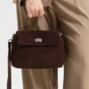 Autumn winter women's Natural Suede leather Crossbody Bag luxury designer Genuine Leather commuting messenger bag