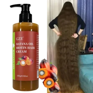Batana Oil Biotin Hair Repair Cream Deep Nourishing Formula for Silky Smooth Dry Hair Strong Hair Batana Oil Cream with Biotin