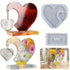 DIY heart-shaped photo display resin silicone casting mold, suitable for home wedding decorations and graduation souven