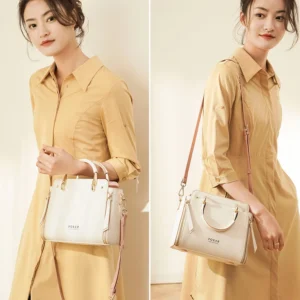 Split Leather Women's Shoulder Bag Elegant Handbag Female Large Tote Bag Luxury Design Crossbody Purse