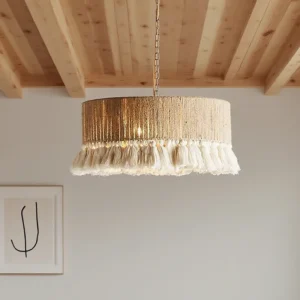 LED Chandelier With Tassels Hand Woven Hemp Rope Pendant Lights Living Room Bedroom Restaurant Chandelier Decor Home Lamp