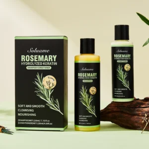 Rosemary Hydrolyzed Keratin Shampoo and Conditioner Set for Damaged Hair, Nourishing Hair Care for Soft, Smooth, Strong Hair