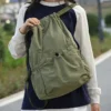 Backpack Unisex Schoolbag Outdoor Trend Lightweight Large Capacity Waterproof Drawstring Sports Bag Polyester Home Storage Bags