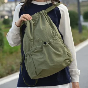 Backpack Unisex Schoolbag Outdoor Trend Lightweight Large Capacity Waterproof Drawstring Sports Bag Polyester Home Storage Bags