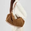 Women's Natural Nuede Genuine Leather Handbags Ladies large capacity Tote Bag Female Design Luxury Commuting Yoga Bag hobo bag