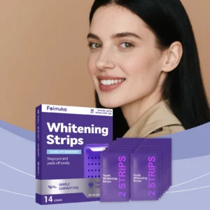 Purple Teeth Whitening Strips Oral Cleaning Removal Gel Improve Dental Yellowing Oral Care, for Lasting Bright Smile