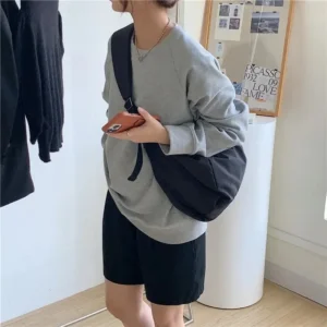 Fashion Shoulder Bag Summer Large Capacity Casual Nylon Women Shoulder Bag Korean Style Hobos Bag Youth Crossbody Tote