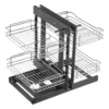 Opening Blind Corner Pull Out Organizer 4 Shelf Kitchen Cabinet Organizer Slide Out Storage Organizer Basket