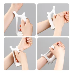 White Ceramic Scraping Board Facial Guasha Handheld Full Body Universal Type Acupoint Massager Lymphatic Drainage Massager