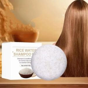 Rice Shampoo Soap Bar Oil Conditioning Soap Rice Water Protein Nourishing Anti-loss Hair Soap Hair Growth Soap Bar