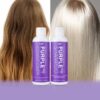 Purple Shampoo and Conditioner Set for Blonde, Gray - Color Treated Hair - Infused with Cocos Nucifera Oil for Curly and Damaged