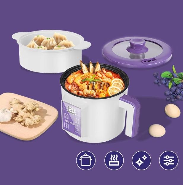 Mini Electric Rice Cooker Double Layer Multi Cooker Non-Stick Smart MultiCooker Electric Cooker Steamed Rice Pot for Home