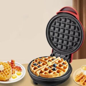 Electric Mini Waffle Maker Double-Sided Heating Home Breakfast Roaster Kitchen Small Dessert Cooking Machine